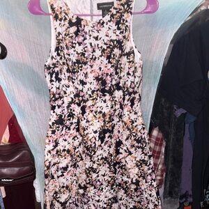 Liz Claiborne Black and Pink Floral Mini Dress